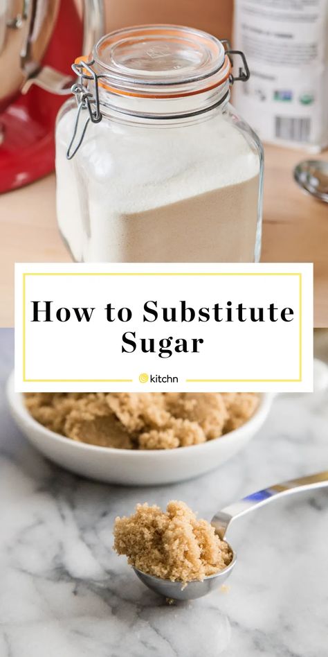 The Best Sugar Substitutes for Baking | Kitchn Sugar Substitutes For Baking, Best Sugar Substitute, Powdered Sugar Substitute, Cooking Substitutions, Sugar Alternatives, Baking Substitutes, Healthy Sugar, Sugar Substitute, What To Use