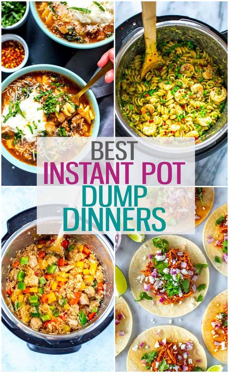 30 Best Dump and Go Instant Pot Recipes - Eating Instantly Instapot One Pot Meals Healthy, Quick And Easy Instapot Recipes, Instant Loss Recipes, Drew Barrymore 10 In 1 Cooker Recipes, Instant Pot Recipes One Pot Meal, Instapot Family Recipes, Dump Recipes For Instant Pot, Using Instant Pot As Slow Cooker, Instant Pot Recipes Easy Dinners Healthy