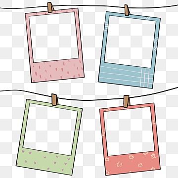 Polaroid Pictures Illustration, Photo Borders Template Frames, Scrapbook Photo Frame, Polaroid Frame Drawing, Cute Photo Collage Ideas, Cute Frame Template, Cute Polaroid Template, Photo Frame Aesthetic, Photo Frame Illustration