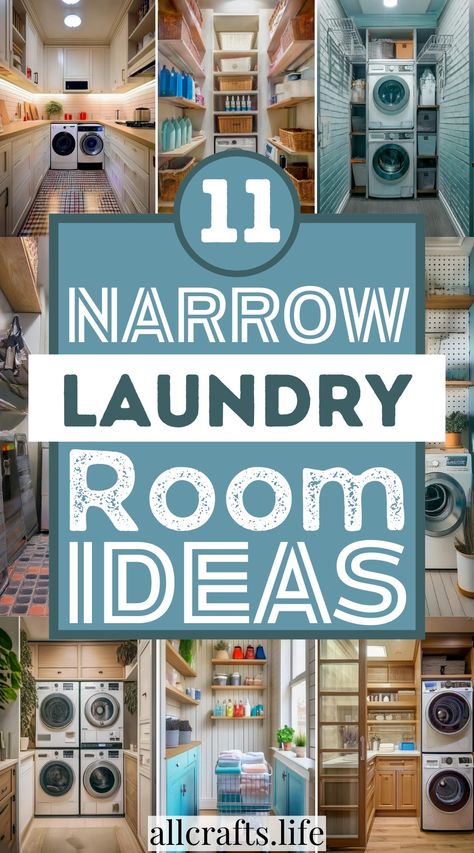 Narrow Laundry Room Ideas Tiny Laundry Room Decor, Narrow Laundry Storage, Laundry Room Design Narrow, Laundry Room Ideas Side By Side Washer Dryer, Laundry Room Ideas Long And Narrow, Bespoke Laundry Room, Narrow Walk Through Laundry Room, Small Laundry Room Ideas Tall Cabinet, Laundry Room Galley Layout