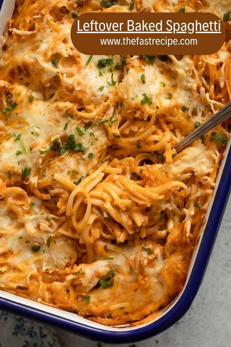 Turn your leftovers into a delectable treat with our leftover pasta bake or leftover spaghetti casserole recipe! Baked Leftover Spaghetti Recipe, Leftover Spaghetti Recipe, Cucumber Wraps, Easy Baked Spaghetti, Wraps Recipes Easy, Spaghetti Casserole Recipe, Leftover Spaghetti, Pasta Bake Easy, Leftover Casserole