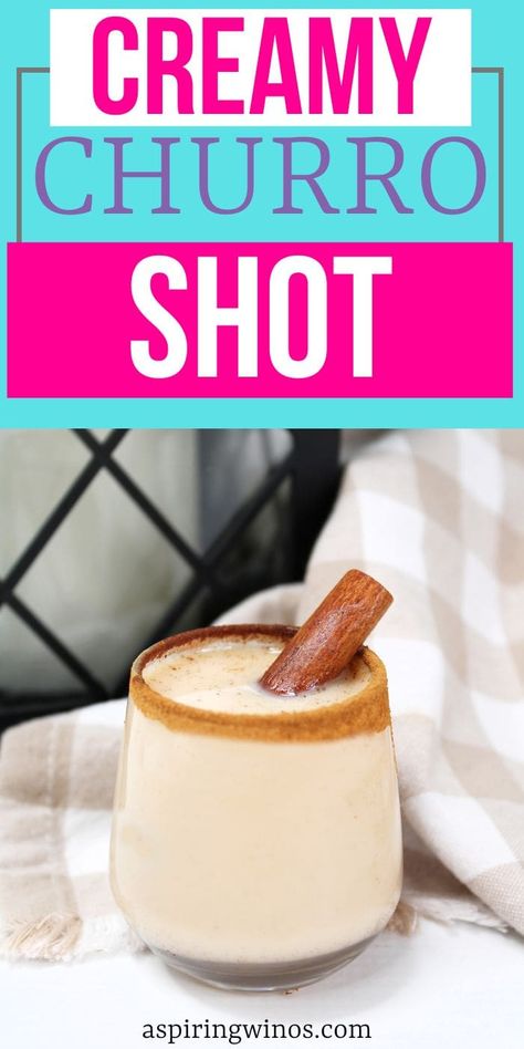 Churro Shot | Churro Shot Recipe | Cinnamon Shot Recipe | Vodka Shot Recipe | Churros #Churros #ChurroShotRecipe #CinnamonShotRecipe #VodkaShotRecipe #ChurroShot Baileys Cinnamon Churro Drinks, Baileys Churro Drink Recipes, Baileys Churro Drink, Churro Cocktail, Rumchata Shots, Shots Alcohol Recipes, Breakfast Shot, Cake Vodka, Christmas Shots