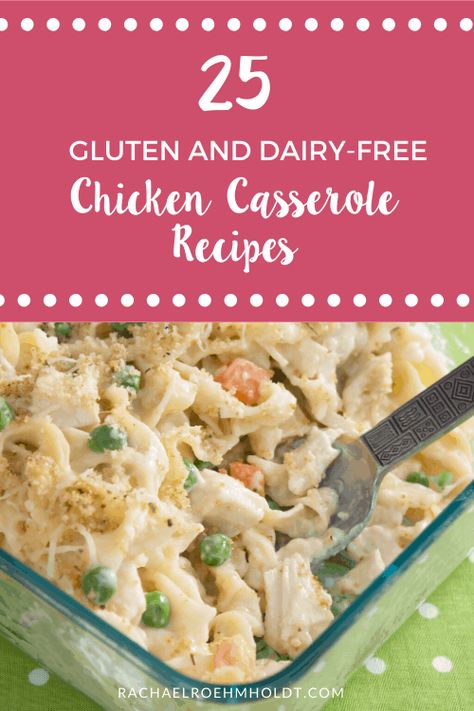 Casserole Recipes Dairy Free, Gluten Free Chicken Casserole, Broccoli Casseroles, Gluten Free Casserole Recipes, Chicken Recipes Dairy Free, Gluten Free Dairy Free Recipes Dinner, Gluten Free Dairy Free Dinner, Casserole Meals, Veggie Casseroles