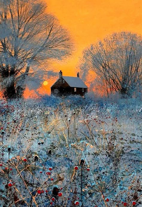 By Paul Evans (British, b. 1950) Evans Art, Paul Evans, Winter Painting, Winter Art, British Artist, Winter Landscape, Beautiful Paintings, Abstract Landscape, Landscape Art