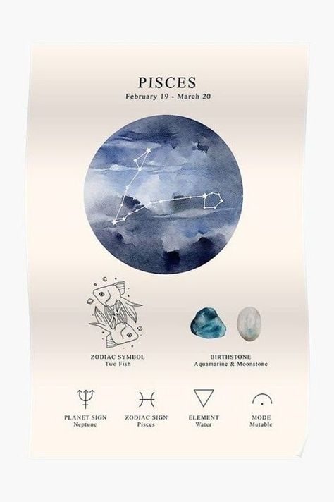 Pisces Journal, Pisces Poster, Scorpio Moon Sign, Pisces Sun Sign, Pisces Planet, Pieces Horoscope, Picies Zodiac, Peices Zodiac, Pisces Art