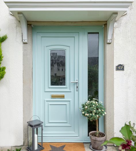 How to Paint a UPVC Door - with Rust-Oleum Universal All Surface Paint Painted Upvc Front Door, Ceiling Skirting, Painted Upvc Door, Painted Garden Furniture, Upvc Front Door, Architrave Door, Decking Oil, Painted Radiator, Wood Primer