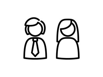 Male & Female Icon by Richard de Ruijter Male Female Icon, Toilet Logo, Toilet Signage, Bathroom Signage, Toilet Signs, Restroom Signs, Pictogram Design, Doodle People, Female Icon