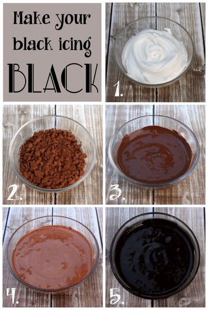 Black Icing, Black Food Coloring, Cakes To Make, Icing Frosting, Icing Tips, Black Food, Oreo Dessert, Clotted Cream, Cookie Icing