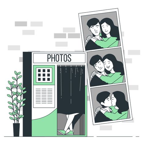 Photobooth Illustration, Doodle People, Illustration Couple, Create A Story, Illustrator Design Tutorial, Png Illustration, Photobooth Pictures, Free To Use Images, Art Commissions