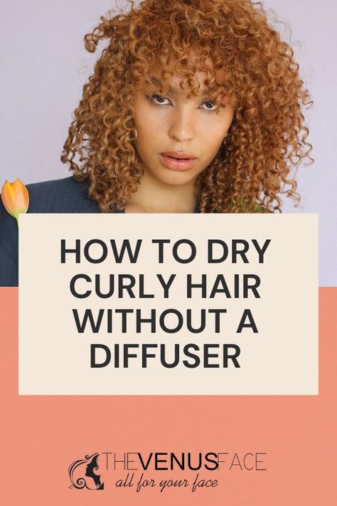 dry curly hair How To Style Curly Hair Without Diffuser, Homemade Diffuser Hair Dryer, Air Dry Curly Hair Without Frizz, Diffuse Hair Without Diffuser, Air Drying Curly Hair, No Diffuser Hair Curls, Drying Curly Hair Without Diffuser, Curly Hair Routine Without Diffuser, Diy Diffuser Hair Dryer