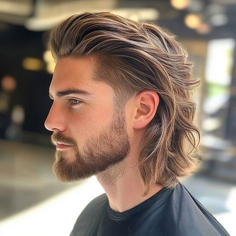 Long Hair Low Taper Fade: Inspiring Looks for a Stylish Finish Shaved Sides Long Hair Men, Ear Tuck Hairstyles Men, Mens Haircut Long On Top Short On Sides High Fade, Long Hair Low Taper, Long Taper Fade, Men’s Long Straight Hairstyles, Low Taper Fade Long Hair, Long Hair Men Haircut, Low Fade Long Hair