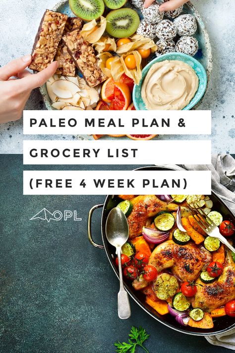 30 Day Paleo Meal Plan, Paleo Weekly Meal Plan Easy, Paleo Meal Plans, Paleo Family Meal Plan, Paleo Grocery List For Beginners, Grain Free Meal Plan, Primal Bod Meal Plan, Easy Paleo Breakfast On The Go, Paleo Carbs List