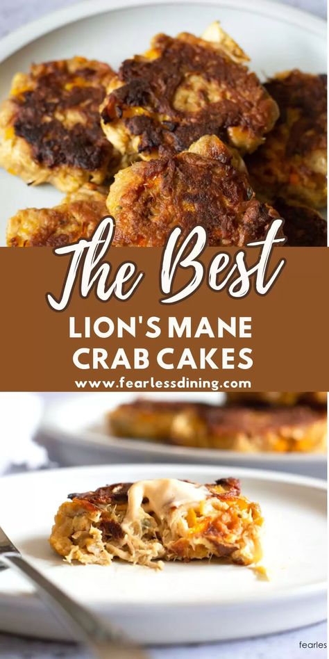 How To Cook Lions Mane Mushrooms Recipes, Mushroom Recipes Lions Mane, How To Make Lions Mane Mushrooms, Lions Mane Crab Cake Recipe, Vegan Crab Cakes Lions Mane, Lions Head Mushroom Recipes, Easy Lions Mane Recipes, Lions Mane Sandwich, Lion Mane Mushroom Recipes