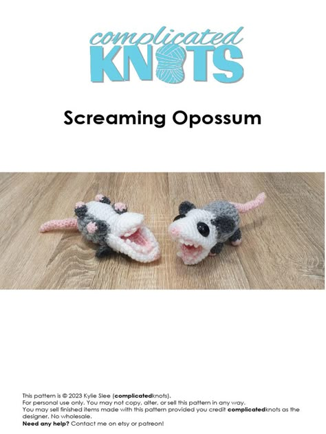 Crochet Amigurumi Possum Free Pattern, Free Possum Crochet Pattern, Crochet Opposum Pattern Free, Crocheted Possum, Crochet Opossum Free Pattern, Opposum Crochet, Possum Crochet Pattern Free, Opossum Crochet Pattern Free, Crochet Possum Free Pattern