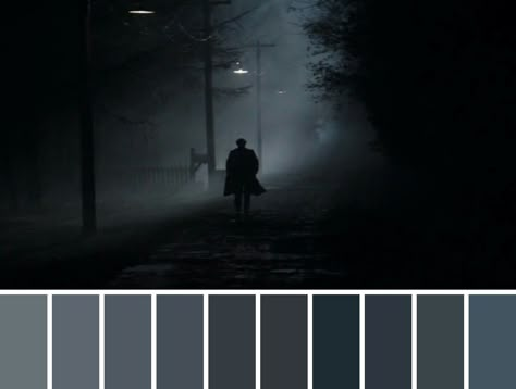 Six Of Crows Color Palette, Movie Color Schemes, Horror Movies Color Palette, Dark Palette Aesthetic, Color Palette Cinematography, Cinematic Colour Palette, Cinematography Color Palette, Film Colour Palette, Horror Color Palette