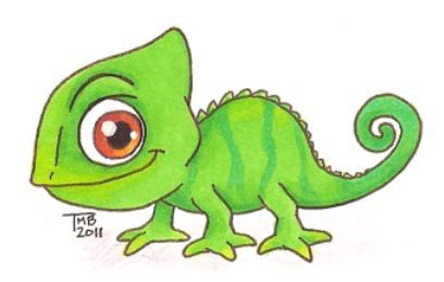 Tangled Chameleon Drawing, How To Draw Pascal From Tangled, Tangled Pascal Drawing, Pascal Drawing Easy, Chameleon Drawing Cute, Pascal Tangled Drawing, Drawing Chameleon, Pascal Drawing, Pascal Chameleon