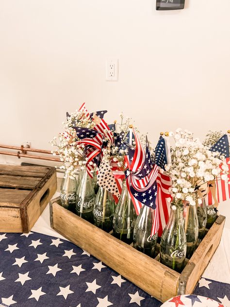 All American Girl Baby Shower Theme, Americana Party Decor, Vintage Americana Birthday Party, American Flag Birthday Party, Americana Centerpieces, All American Baby Shower Theme, Made In The Usa Baby Shower Theme, Americana Birthday Party, Americana Baby Shower Ideas