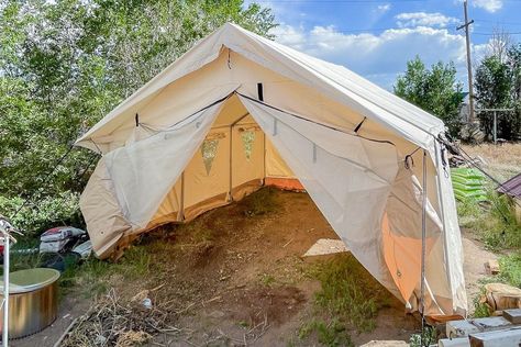 We Tried the White Duck Canvas Tent, and It’s the Perfect Summer Workshop Summer Workshop, Hot Tent, Tent Living, Wall Tent, Battle Creek, Canvas Tent, Bell Tent, Family Handyman, Duck Canvas