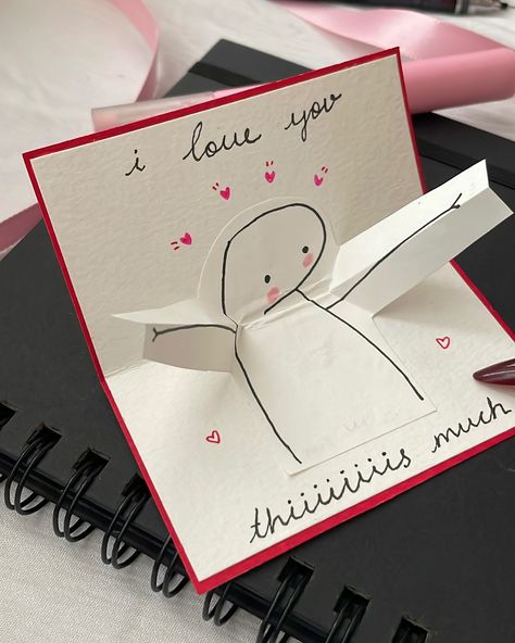 Flork inspired handmade cards for him/her💞 #fyp #papercrafts #handmade #cardideas #diy Cute Diy Card For Boyfriend, Cute Diy For Him, Craft Ideas For Bf, Christmas Diy For Boyfriend, Diy Valentines Gifts For Boyfriend Easy, Cute Gift For Bf, Diy Cute Boyfriend Gifts, Cute Handmade Gifts For Boyfriend Diy, Card For Him