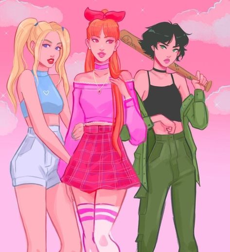 Power Puff Girls, Cartoon Girls, Power Puff, Powerpuff Girls, Anime, Art