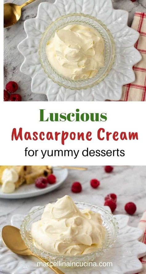 Marscapone Dessert, Mini Trifle Desserts, Recipes With Mascarpone Cheese, Orange Syrup Cake, Mascarpone Cream Recipe, Giant Lollipop, Mascarpone Recipes, Mascarpone Dessert, Syrup Cake