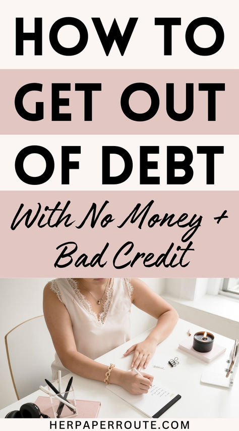 There is no doubt that getting out of debt is challenging for anyone. This now becomes even more tricky when you don’t have any money to spare and you have bad credit. However, it’s a common way of life, and it’s fair to say that many people have been in debt or are going to be in debt at some point in their lives. That’s possibly why you’re reading this article. You’re sick of being in debt and want to get out of it but don’t know how because of your low income or high interest rates. Rebuilding Credit, Budget Advice, Bad Debt, Paying Off Credit Cards, Debt Repayment, Live Your Dreams, Paying Off Debt, Streams Of Income, Debt Management