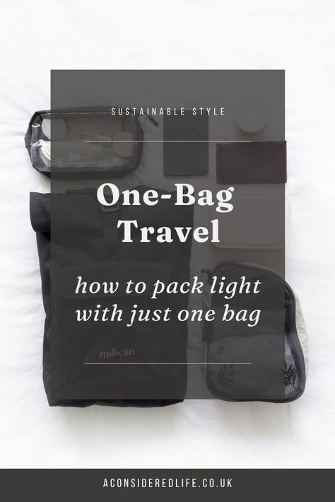 How to Pack One Bag for Travel Overnight Bag Essentials, Minimalist Travel Packing, One Bag Travel, Business Capsule Wardrobe, Travel Light Packing, Minimal Packing, Minimal Travel, Travel Capsule, Travel Clothes