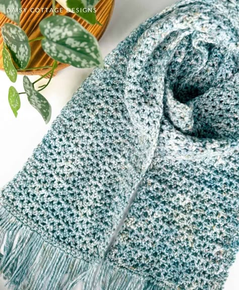 Crochet Kids Scarf Pattern Free, V Stitch Scarf Crochet, Linen Stitch Crochet Scarf, Crochet V Stitch Scarf, Crochet Stitch Sampler Scarf, Crochet Scarf Free Pattern, Crochet Scarves For Winter, One Size, Trendy Scarf, Blue Bohemian Crochet Scarves