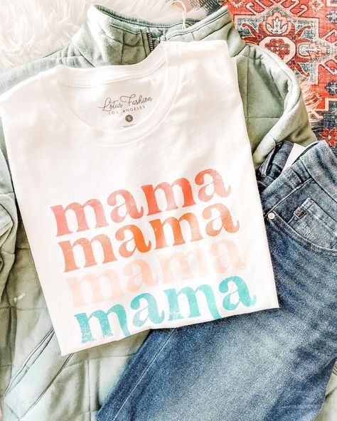 https://www.instagram.com/p/CbtbRHvNP4Q/?utm_medium=share_sheet Cricut Sweaters, Rainbow Nursery Theme, Boho Rainbow Nursery, Momma Shirts, T Shirt Business, Mom Graphic Tees, Swiftly Tech Short Sleeve, Hey Mama, Rainbow Nursery