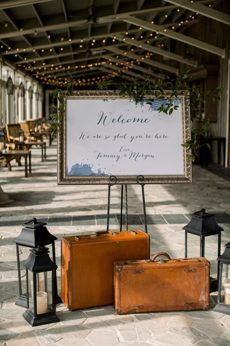 Travel Theme Wedding Welcome Sign, Travel Theme Gala, Traveling Wedding Theme, Wedding Ideas Travel Theme, Train Themed Wedding Ideas, Travel Inspired Wedding Invitations, Travel Theme Event, Travel Themed Party Ideas, Travel Theme Bridal Shower Ideas