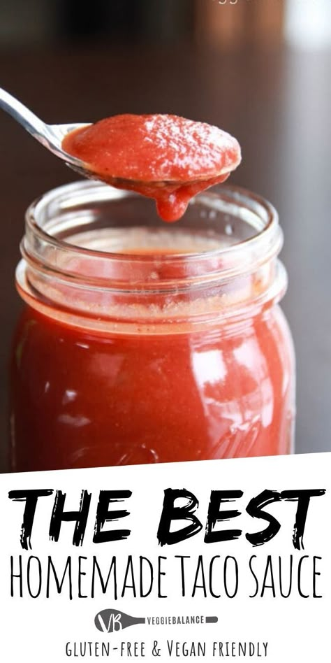 Ortega Taco Sauce Recipe, Homemade Taco Sauce, Taco Sauce Recipes, Gluten Free Tacos, Taco Sauce, Homemade Tacos, Never Go Back, Sauce Tomate, Red Food