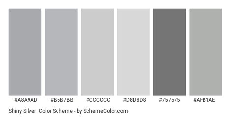 Color scheme palette image Grey Color Pallets, Silver Sonic, Silver Color Palette, Brand Colour Schemes, All About Gemini, About Gemini, Hexadecimal Color, Sonic Silver, Silver Color Scheme