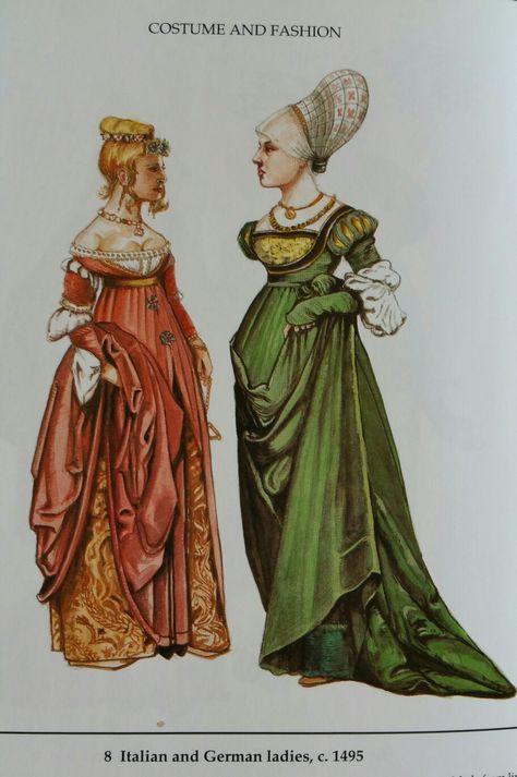 Gothic Period Fashion, Late Middle Ages Clothing, Late 1400s Fashion, Medieval 400-1400 Ad Fashion, Middle Age Dress Medieval Gown, Late Middle Ages Fashion, 1490s Fashion, Middle Age Dress, 15 Century Fashion