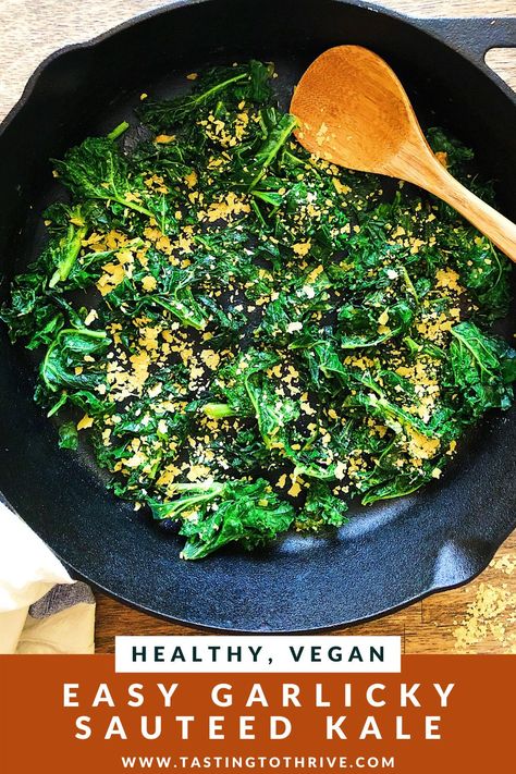 Kale Recipes Sauteed, Vegan Winter Meals, Winter Meal Ideas, Vegan Spring Recipes, Vegan Mushroom Pasta, Easy Vegan Meal Prep, Garlicky Kale, Sautéed Kale, Vegan Fall Recipes