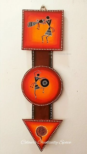 Warli Wall Art, Card Board Crafts, Box Decoration Ideas, Worli Painting, Bird Craft, Newspaper Crafts Diy, Cardboard Craft, Art On Cardboard, Cardboard Crafts Diy