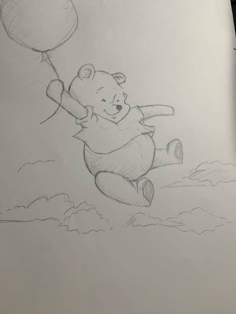 Winnie The Pooh Pencil Drawing, Winnie The Pooh Sketches Easy, Easy Winnie The Pooh Drawing, Whinne Pooh Drawings, Winnie Pooh Drawing, Winnie The Pooh Drawing Easy, Winnie The Pooh Sketches, Scrapbook For Bf, Winnie The Pooh Drawings