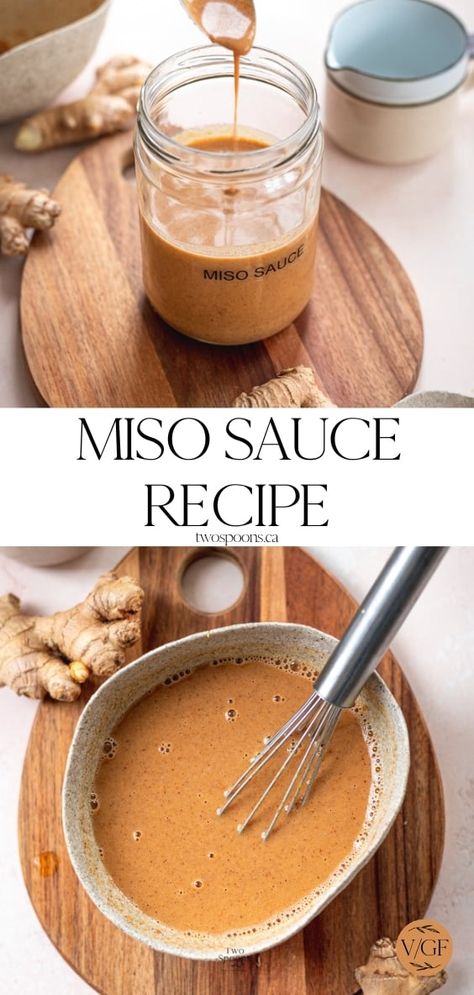 Miso Sauce Recipe - Two Spoons Miso Steak Sauce, Ginger Miso Sauce, Miso Teriyaki Sauce, Miso Butter Sauce, Honey Miso Sauce, Miso Cream Sauce, Sweet Miso Sauce, Creamy Miso Sauce, Miso Sauce For Vegetables