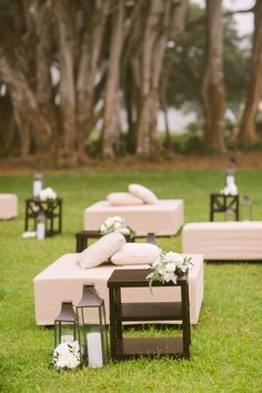 Outdoor Wedding Lounge Area | photography by http://rebeccaarthurs.com Simple Outdoor Seating, Wedding Lounges, Wedding Lounge Area, Vintage Wedding Reception, Wedding Setup, Wedding Lounge, Outdoor Lounge Area, Wedding Furniture, Outdoor Wedding Decorations