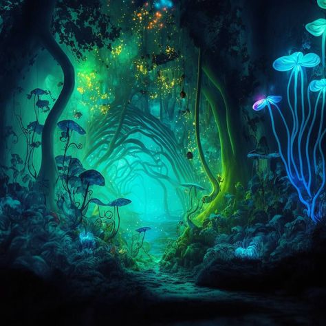 Misty mushroom forest Magical forest #zicxa-photos #zicxa #images #background #wallpaper #freepik #shutterstock #VN Underdark Mushroom Forest, Mystical Fairy Forest, Fantasy Landscape Mushroom, Mystical Mushroom Forest, Dnd Forest Aesthetic, Magical Mushroom Art, Fantasy Forest At Night, Mystical Places Enchanted Forest, Forest Portal Fantasy Art