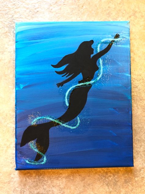 Mermaid Painting Easy, Mermaid Paintings Acrylic, Ariel Painting, Little Mermaid Painting, Mermaid Canvas, Floral Paintings Acrylic, Underwater Painting, Disney Paintings, Mermaid Drawings