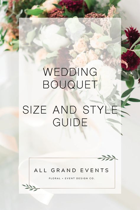 Bouquet Sizes Chart Wedding, Wedding Bouquet Size Guide, Shapes Of Bridal Bouquets, Wedding Bouquet Styles Chart, Wedding Flower Price Guide, Wedding Floral Pricing Guide, Wedding Bouquet Sizes Chart, How Many Flowers In A Bouquet, Bouquet Shapes Guide