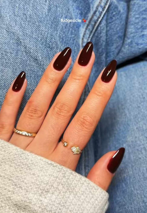 Manicure Trends 2024, Brown Manicure Ideas, Thanksgiving Nails Brown, Neutral Brown Nails, Polish Thanksgiving, Brown Nail Colors, Dark Brown Nail Polish, Nail Ideas At Home, Brown Nails Aesthetic