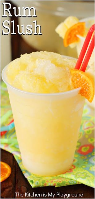 Frozen Summer Cocktails, The Kitchen Is My Playground, Slush Recipes, Malibu Rum, Frozen Lemonade, Boozy Drinks, Rum Drinks, Punch Recipes, Alcohol Drink Recipes