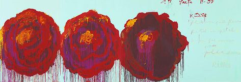 " My line is childlike but not childish. It is very difficult to fake... to get that quality you need to project yourself into the child's line. It has to be felt. " Cy Twombly Cy Twombly Paintings, Roses Wall, Gagosian Gallery, Cy Twombly, Robert Rauschenberg, Abstract Floral Art, New York Art, Art Contemporary, Abstract Expressionist