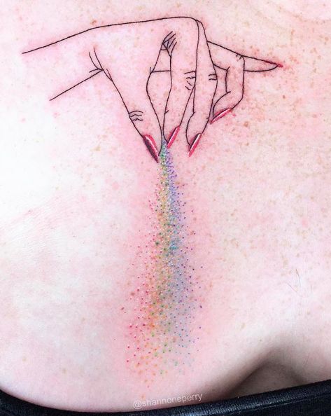 CafeMom.com : Always glitter. : 50 Empowering & Beautifully Meaningful Tattoos -- Glitter is symbolic of magic, and this tattoo suggests sprinkling a little magic can help a lot. Work Tattoo Ideas, Emma Tattoo, Unusual Tattoos, Witch Stones, Micro Tattoo, Subtle Energy, Minimalist Tattoo Meaning, Whimsical Tattoos, Tattoo Art Design