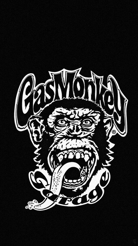 Gas Monkey Garage Logo, Garage Logo, Monkey Logo, Monkey Garage, Gas Monkey Garage, Gas Monkey, Minimalist Logo Design, Car Stuff, Minimalist Logo