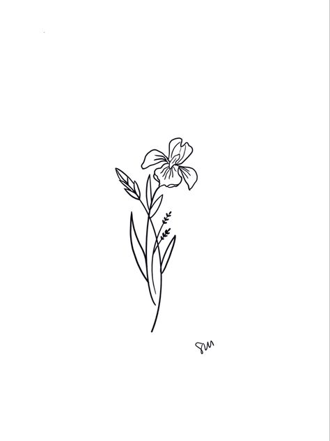 Iris Flower Tattoo, Iris Drawing, Larkspur Tattoo, Flor Tattoo, Iris Tattoo, L Tattoo, Minimal Tattoo Design, Cute Tiny Tattoos, Wrist Tattoos For Women