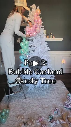 Pastel Candy Christmas, Bubble Garland, Pastel Garland, Candy Pastel, Candy Christmas Tree, Candy Tree, Ornaments Tree, Pastel Candy, Candy Christmas