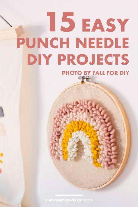 Punch Needle Patterns Printable, Punch Needle Diy, Diy Punch Needle, Wonder Forest, Punch Needle Projects, Tufting Rugs, Easy Punch, Kids Punch, Punch Needle Ideas