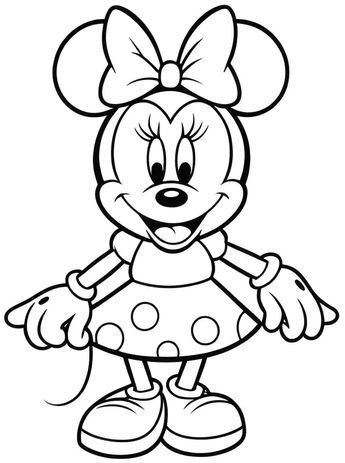 Minnie Mouse Coloring Pages - 40 New Coloring Sheets Cartoon To Color, Cute Coloring Pages Disney, Minnie Mouse Drawing Easy, Coloring Pages For Kids Free Printable, Colouring Sheets For Kids, Minnie Mouse Outline, Minnie Mouse Template, Mickey Mouse Drawing, Kids Colouring Printables